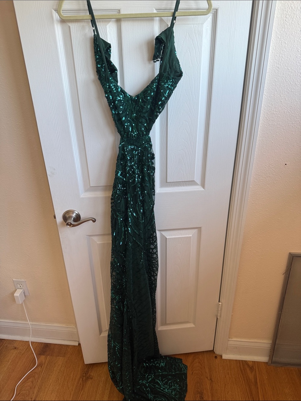 Cut Out Green Prom Dress